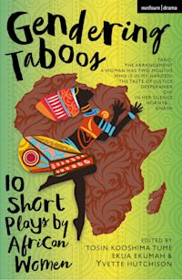 Book cover of Gendering Taboos featuring a topographical outline of the African continent on a green background and the image of woman in a traditional African dress